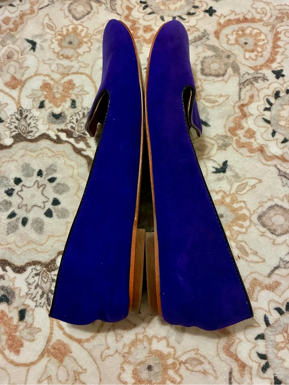 J. Crew (royal blue with a violet/purple undertone ) Suede Slip-On Loafers 9.5